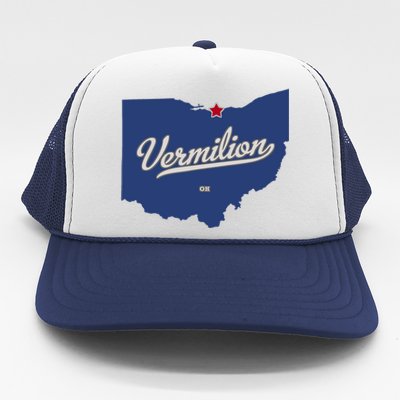 Vermilion Ohio OH Map Trucker Hat