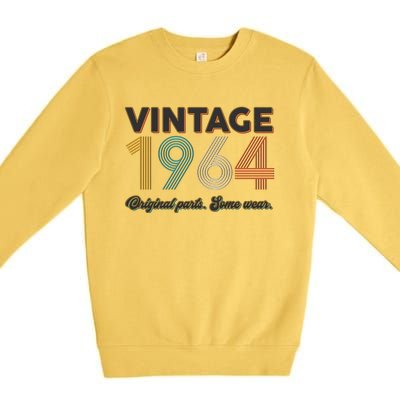 Vintage Original Parts Some Wear 1964 60th Birthday Premium Crewneck Sweatshirt