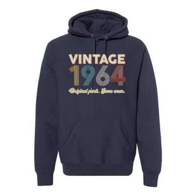 Vintage Original Parts Some Wear 1964 60th Birthday Premium Hoodie