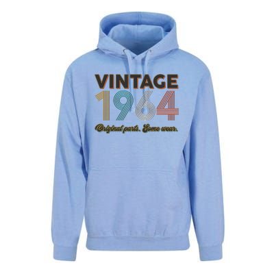 Vintage Original Parts Some Wear 1964 60th Birthday Unisex Surf Hoodie