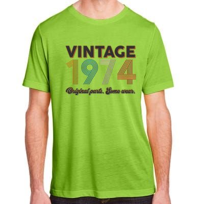 Vintage Original Parts Some Wear 1974 50th Birthday Adult ChromaSoft Performance T-Shirt