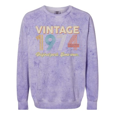 Vintage Original Parts Some Wear 1974 50th Birthday Colorblast Crewneck Sweatshirt