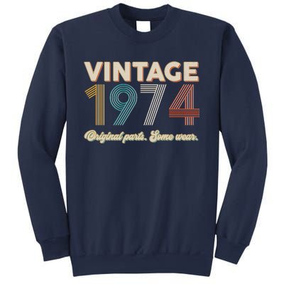 Vintage Original Parts Some Wear 1974 50th Birthday Sweatshirt