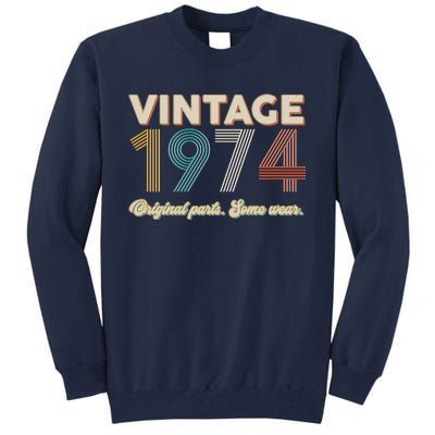 Vintage Original Parts Some Wear 1974 50th Birthday Tall Sweatshirt