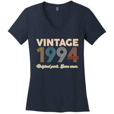 Vintage Original Parts Some Wear 1994 30th Birthday Women's V-Neck T-Shirt