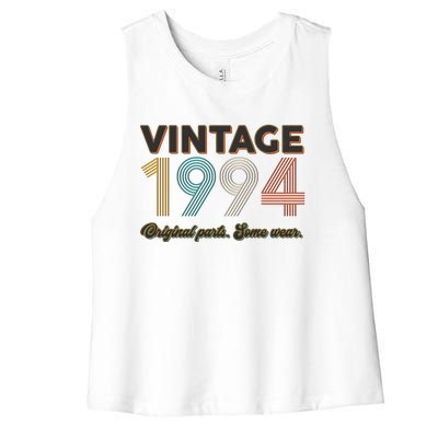 Vintage Original Parts Some Wear 1994 30th Birthday Women's Racerback Cropped Tank