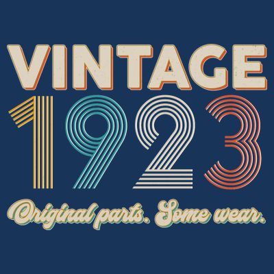 Vintage Original Parts Some Wear 1923 100th Birthday T-Shirt