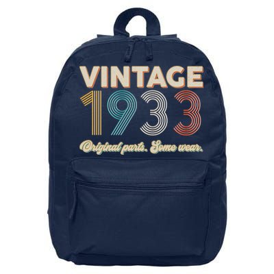 Vintage Original Parts Some Wear 1933 90th Birthday 16 in Basic Backpack