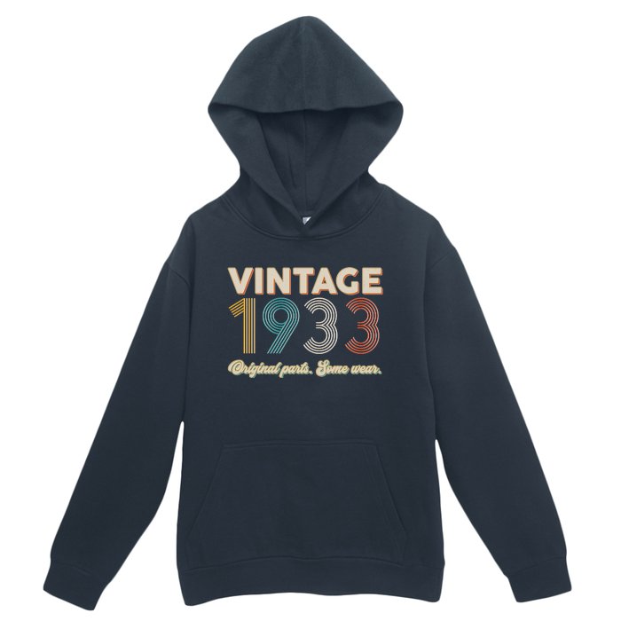 Vintage Original Parts Some Wear 1933 90th Birthday Urban Pullover Hoodie