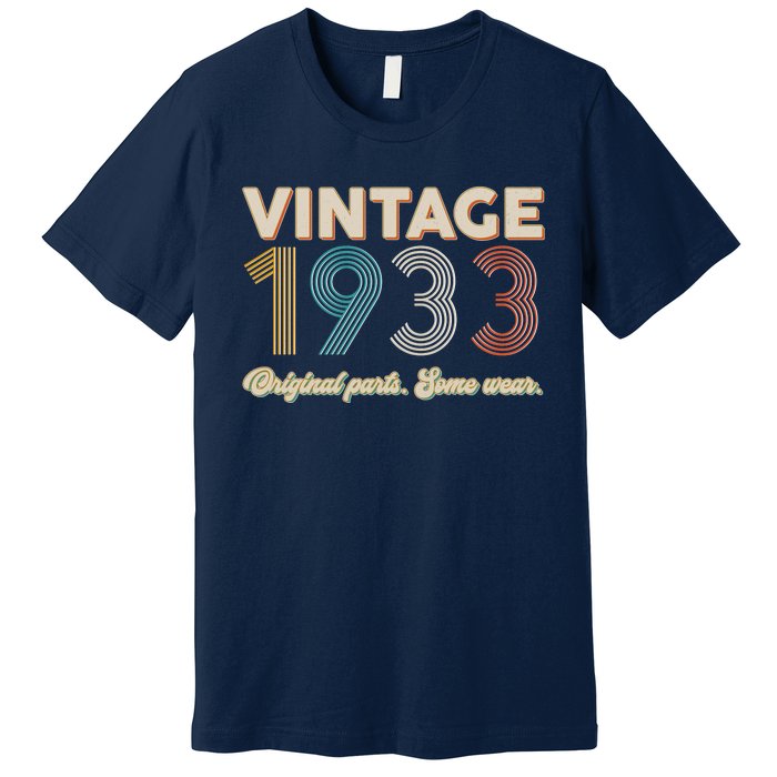 Vintage Original Parts Some Wear 1933 90th Birthday Premium T-Shirt