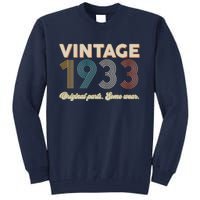 Vintage Original Parts Some Wear 1933 90th Birthday Tall Sweatshirt