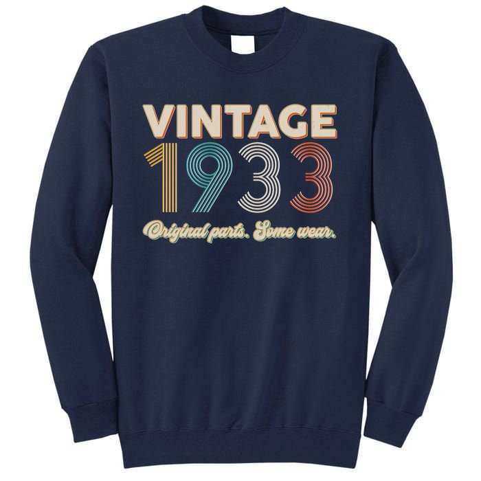 Vintage Original Parts Some Wear 1933 90th Birthday Tall Sweatshirt