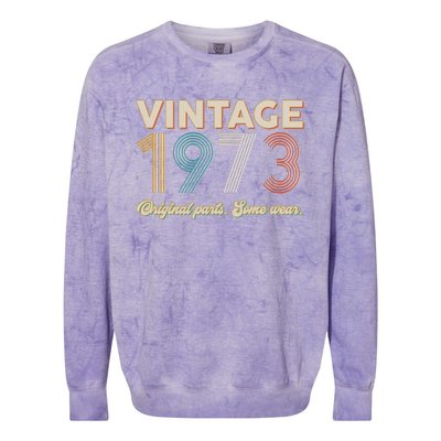 Vintage Original Parts Some Wear 1973 50th Birthday Colorblast Crewneck Sweatshirt