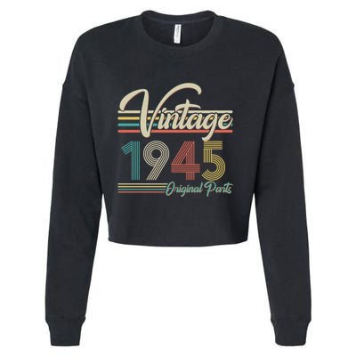 Vintage Original Parts 1945 80th Birthday Cropped Pullover Crew