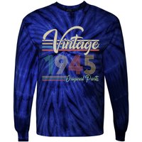 Vintage Original Parts 1945 80th Birthday Tie-Dye Long Sleeve Shirt