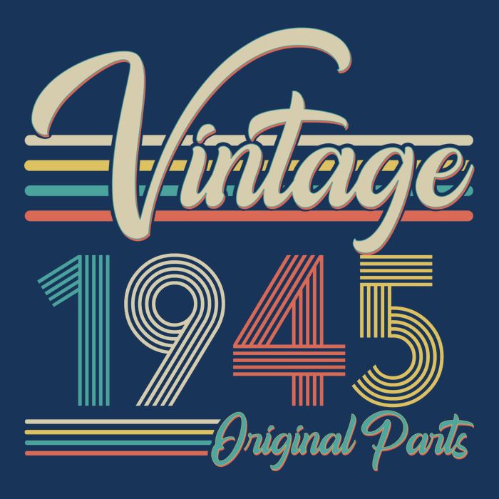 Vintage Original Parts 1945 80th Birthday Womens T-Shirt