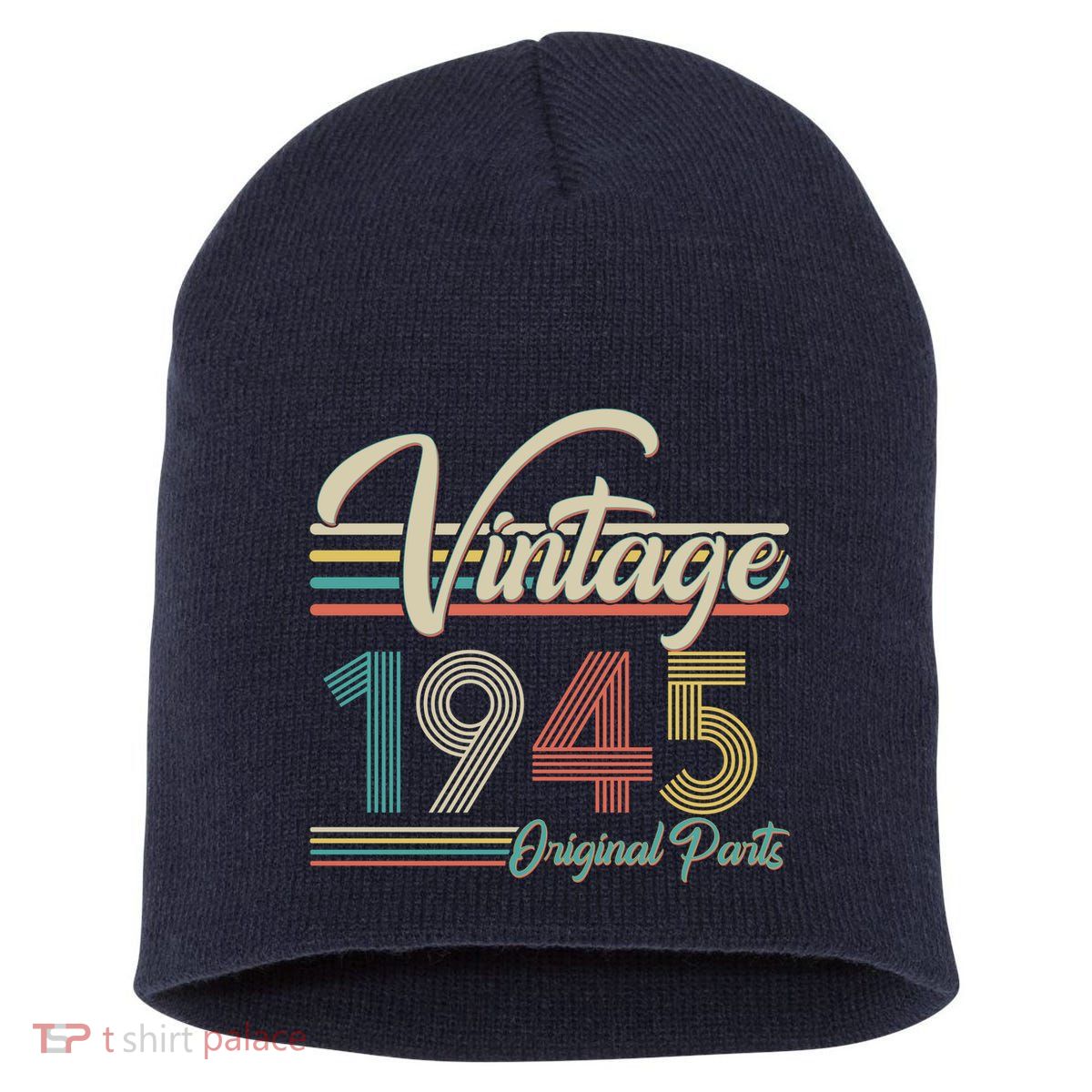 Vintage Original Parts 1945 80th Birthday Short Acrylic Beanie