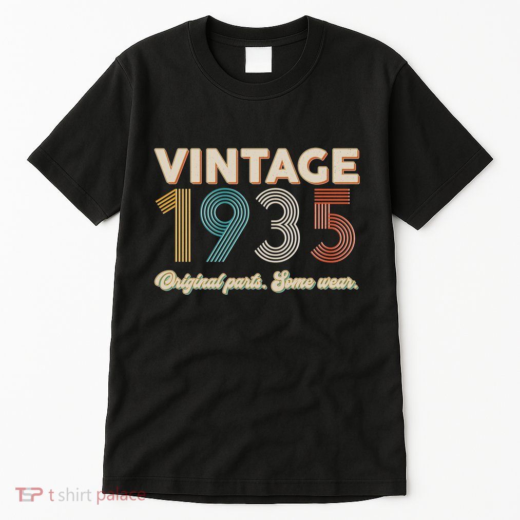 Vintage Original Parts Some Wear 1935 90th Birthday Tall T-Shirt