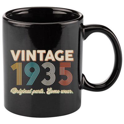 Vintage Original Parts Some Wear 1935 90th Birthday 11oz C Handle Ceramic Mug