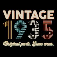 Vintage Original Parts Some Wear 1935 90th Birthday Kids T-Shirt