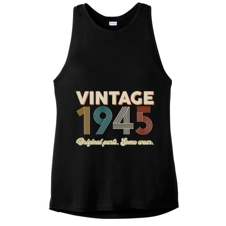 Vintage Original Parts Some Wear 1945 80th Birthday Ladies PosiCharge Tri-Blend Wicking Tank