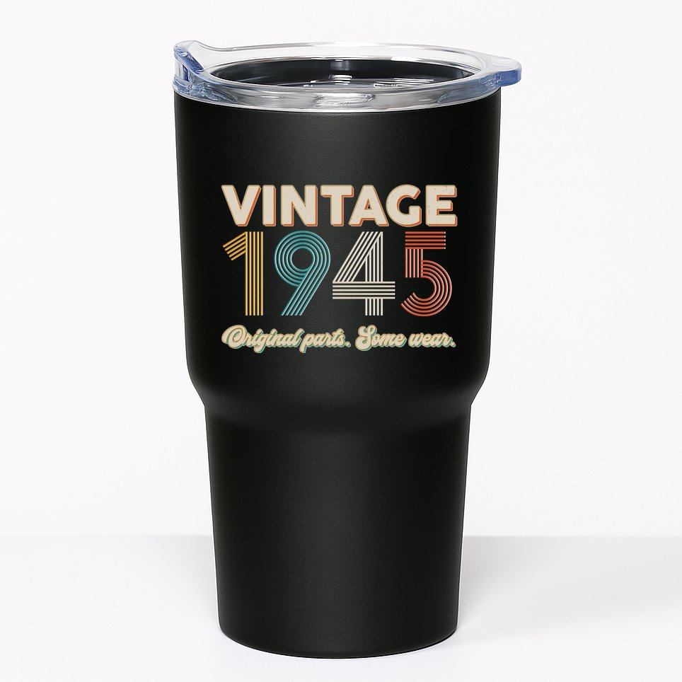 Vintage Original Parts Some Wear 1945 80th Birthday Tumbler