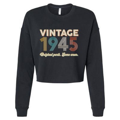 Vintage Original Parts Some Wear 1945 80th Birthday Cropped Pullover Crew
