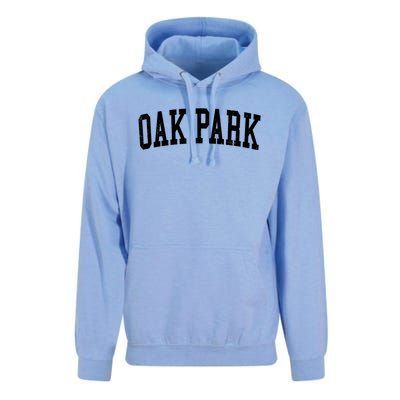 Vintage Oak Park Il Distressed Black Varsity Style Meaningful Gift Unisex Surf Hoodie