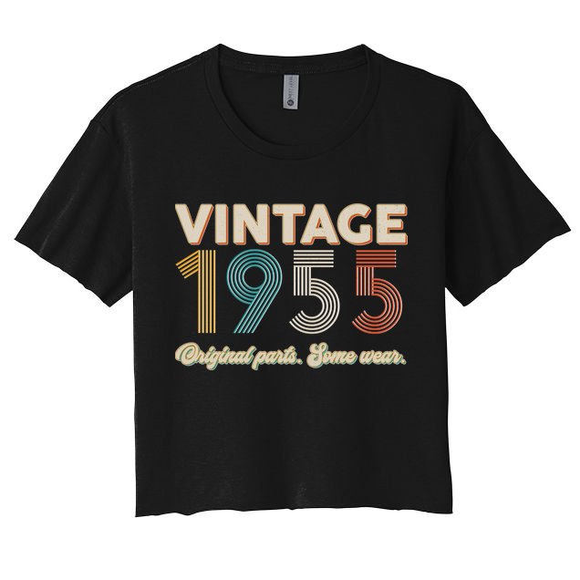 Vintage Original Parts Some Wear 1955 70th Birthday Crop Top