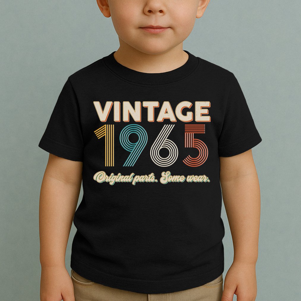 Vintage Original Parts Some Wear 1965 60th Birthday Toddler T-Shirt