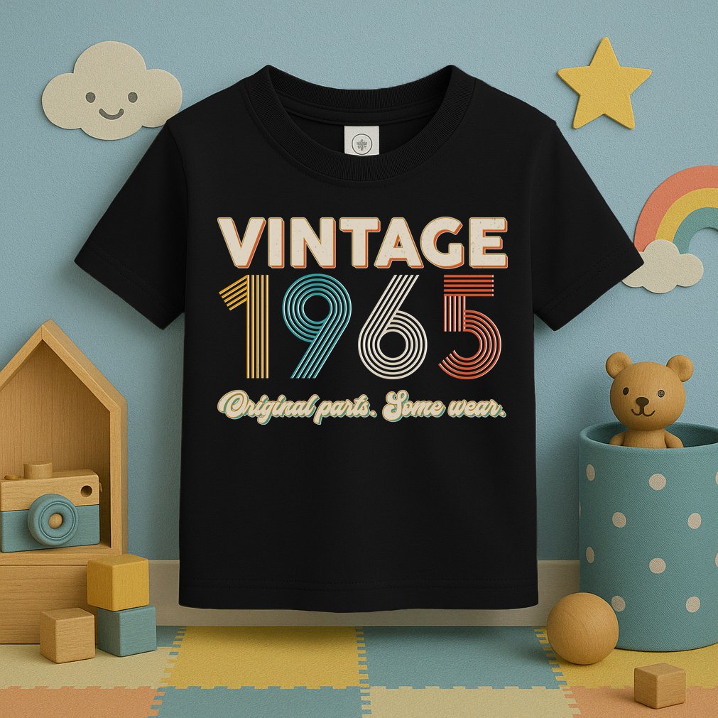 Vintage Original Parts Some Wear 1965 60th Birthday Toddler T-Shirt