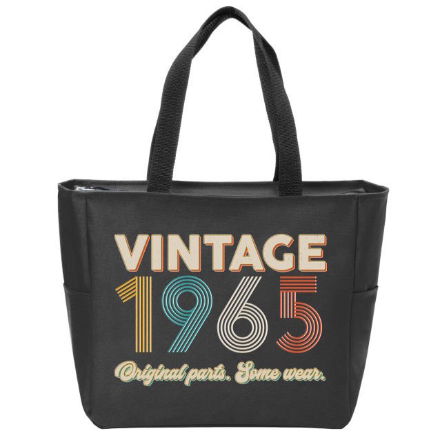 Vintage Original Parts Some Wear 1965 60th Birthday Zip Tote Bag