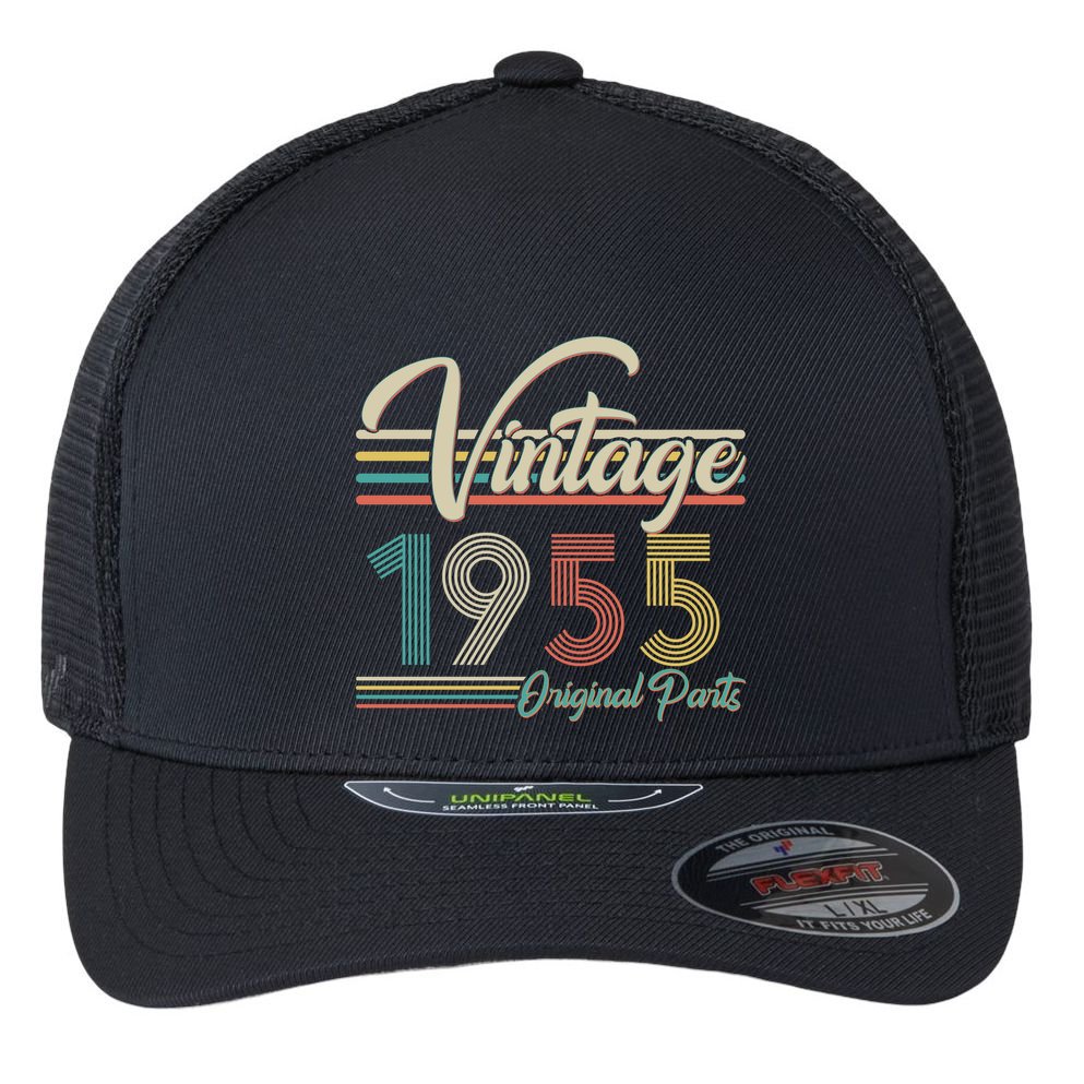 Vintage Original Parts 1955 70th Birthday Flexfit Unipanel Trucker Cap
