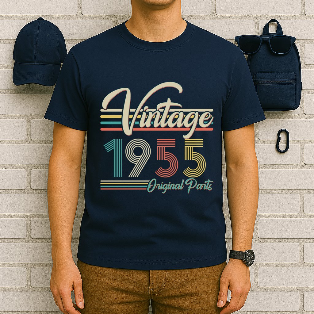 Vintage Original Parts 1955 70th Birthday T-Shirt