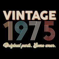 Vintage Original Parts Some Wear 1975 50th Birthday Bucket Hat