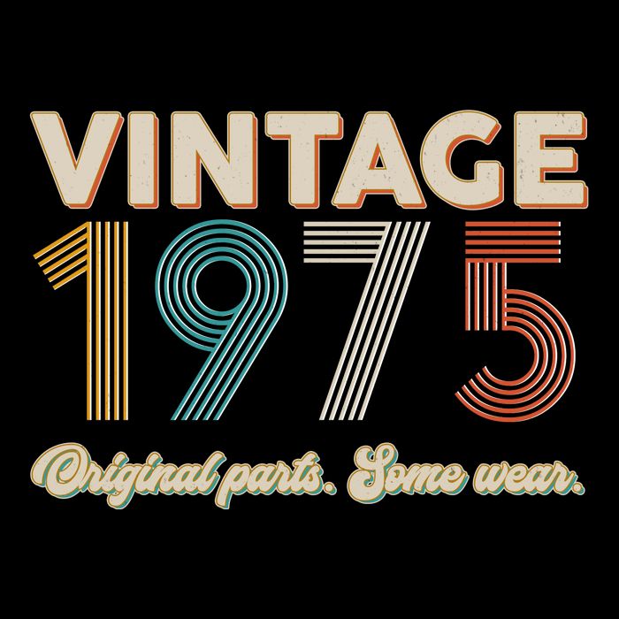 Vintage Original Parts Some Wear 1975 50th Birthday Bucket Hat