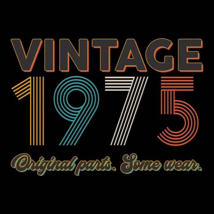 Vintage Original Parts Some Wear 1975 50th Birthday Mug