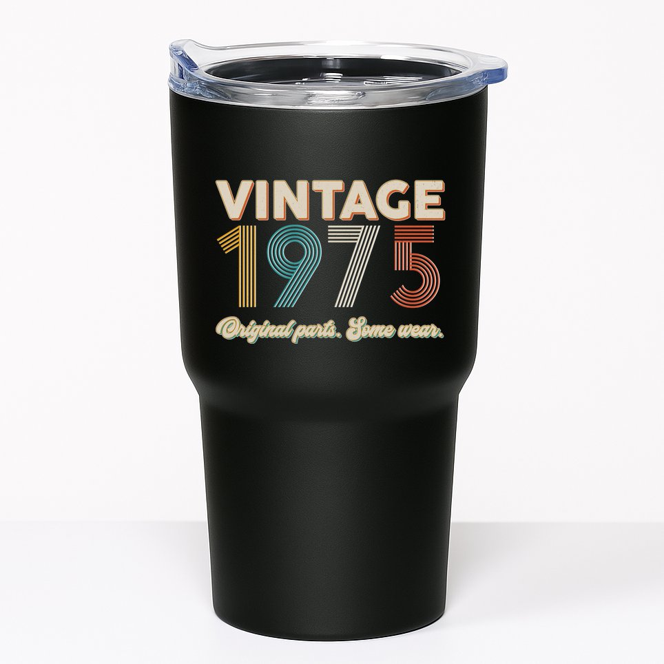 Vintage Original Parts Some Wear 1975 50th Birthday Tumbler