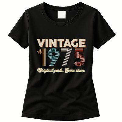 Vintage Original Parts Some Wear 1975 50th Birthday Womens T-Shirt