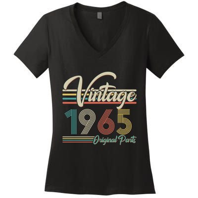 Vintage Original Parts 1965 60th Birthday Women's V-Neck T-Shirt