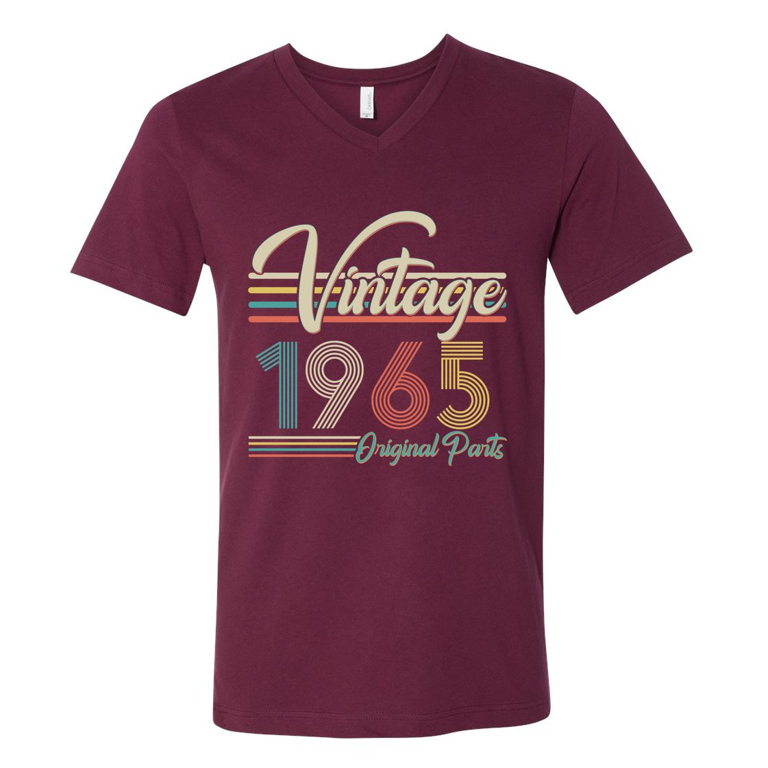 Vintage Original Parts 1965 60th Birthday V-Neck T-Shirt