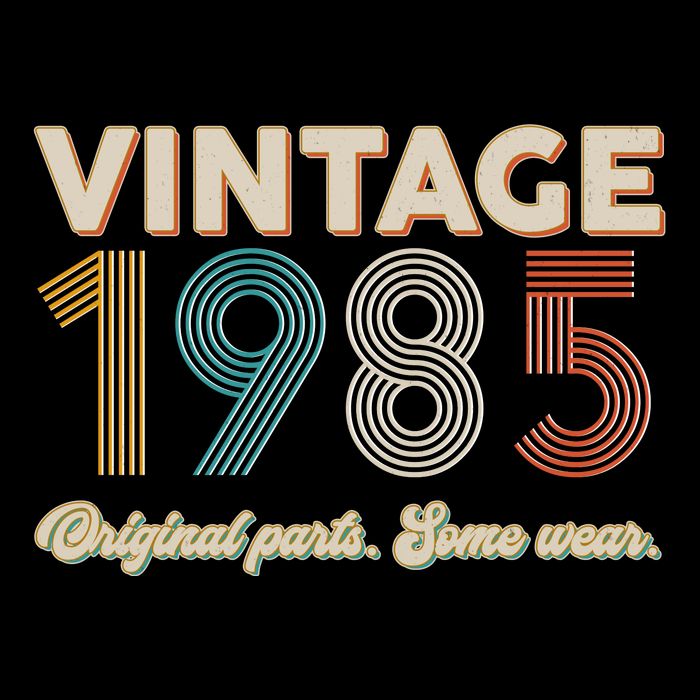 Vintage Original Parts Some Wear 1985 40th Birthday Button