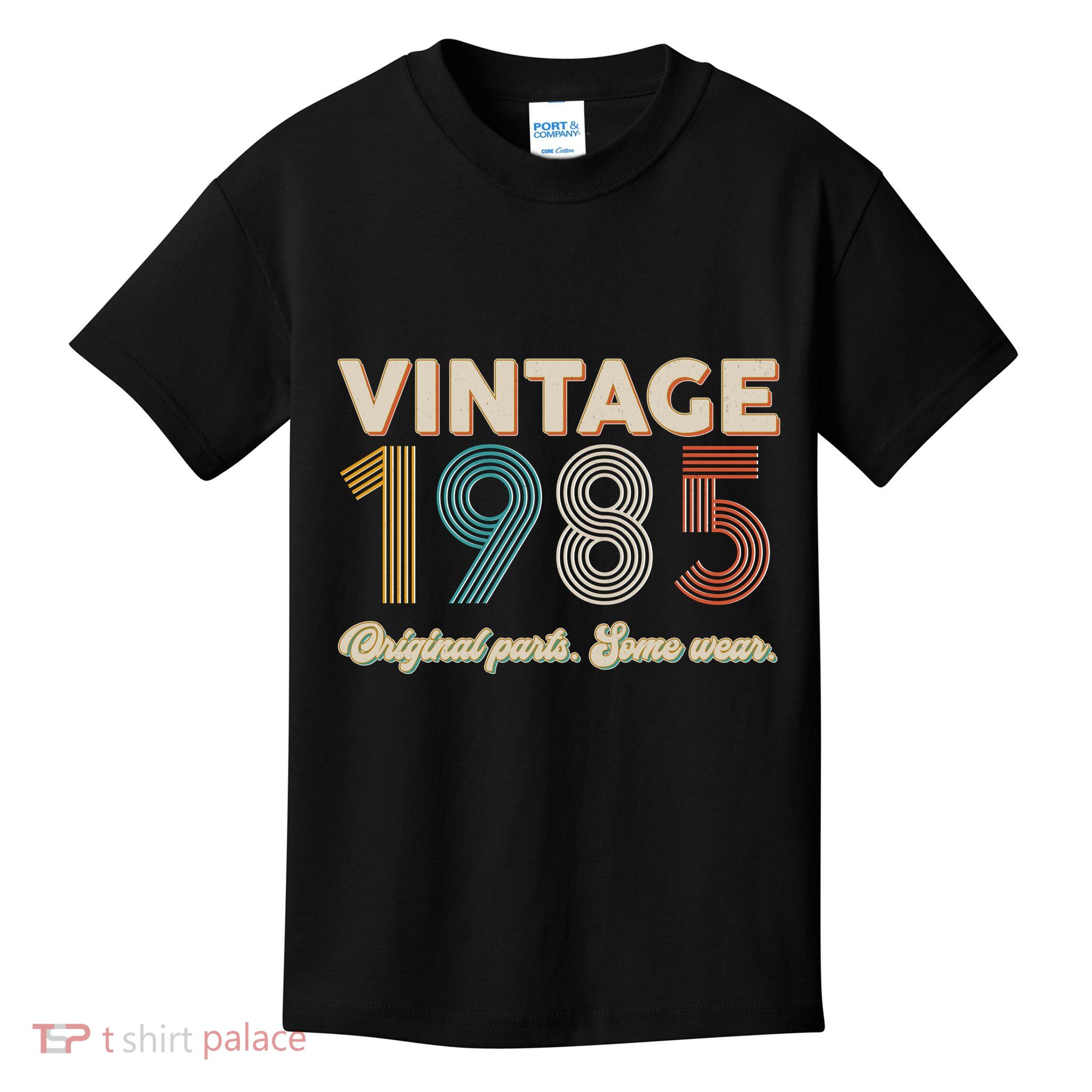Vintage Original Parts Some Wear 1985 40th Birthday Kids T-Shirt