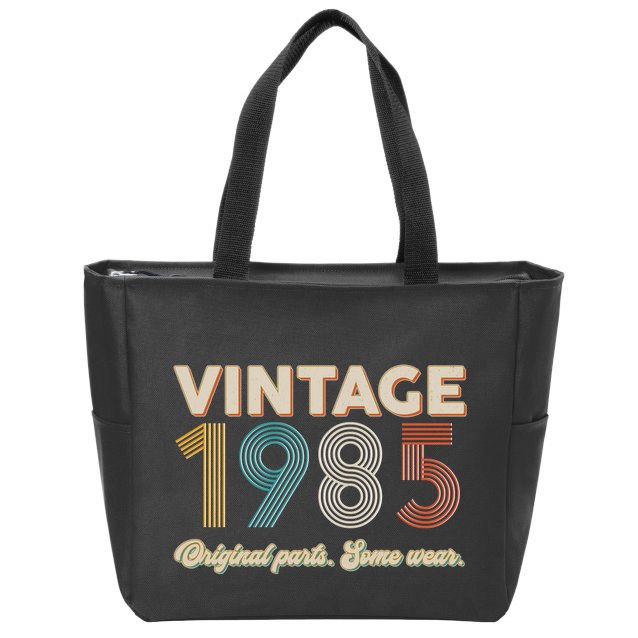 Vintage Original Parts Some Wear 1985 40th Birthday Zip Tote Bag