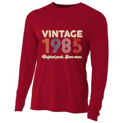 Vintage Original Parts Some Wear 1985 40th Birthday Cooling Performance Long Sleeve Crew