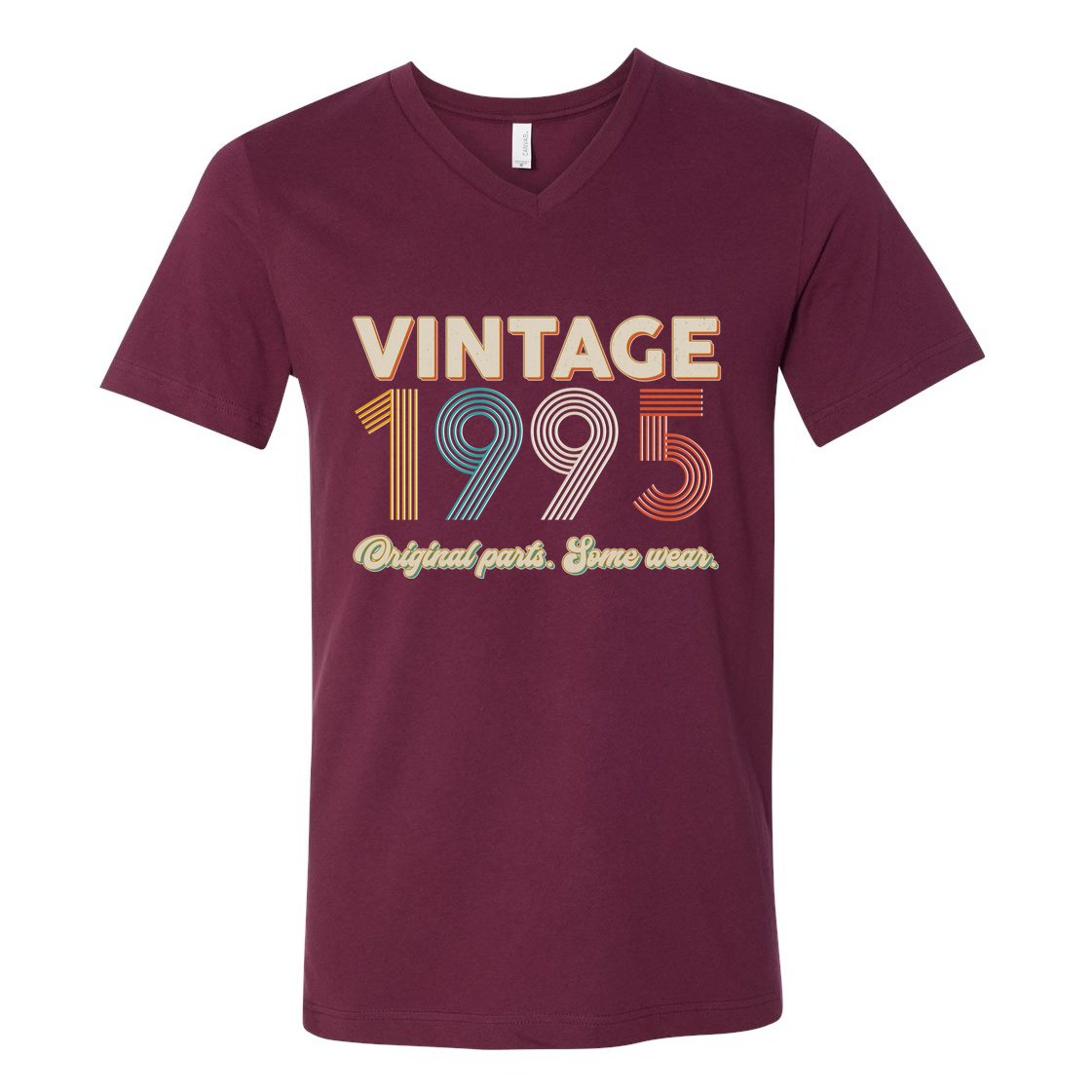 Vintage Original Parts Some Wear 1995 30th Birthday V-Neck T-Shirt
