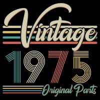 Vintage Original Parts 1975 50th Birthday 7-Panel Snapback Hat