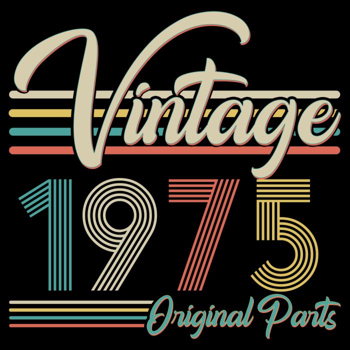 Vintage Original Parts 1975 50th Birthday 7-Panel Snapback Hat