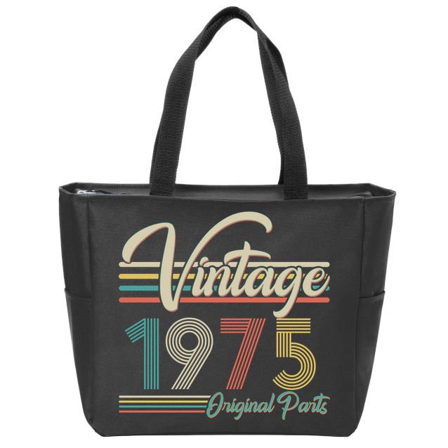 Vintage Original Parts 1975 50th Birthday Zip Tote Bag