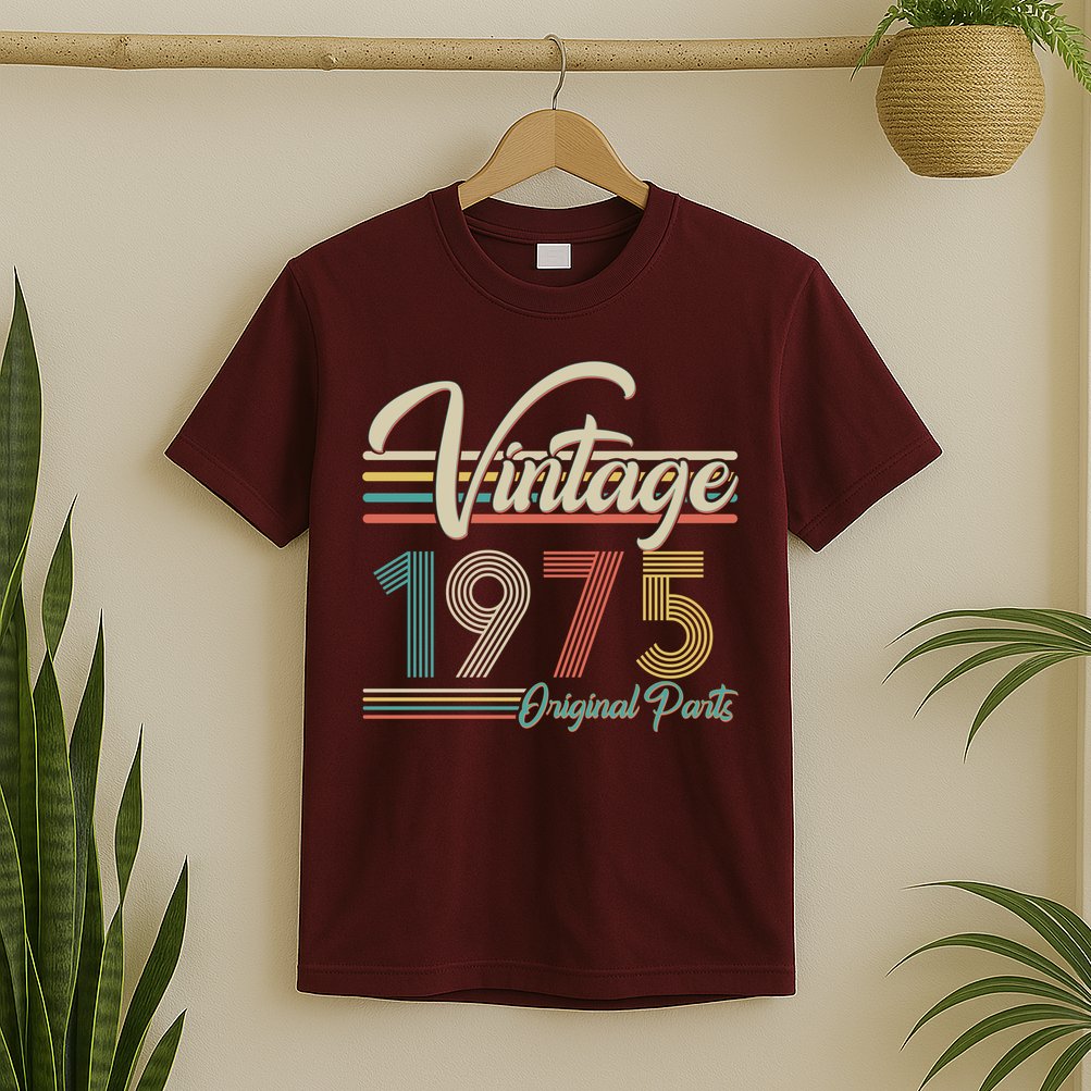 Vintage Original Parts 1975 50th Birthday T-Shirt